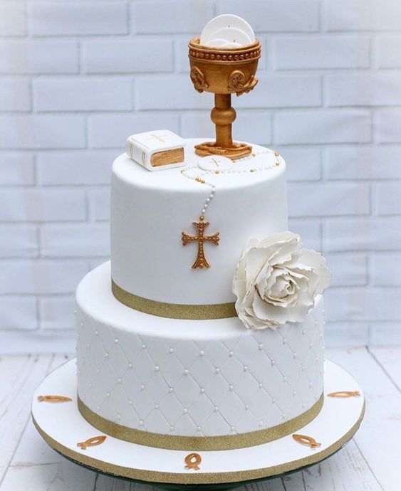 pasteles de bautizo para niño elegantes